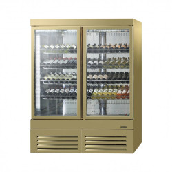 고급형 와인쇼케이스 여닫이 2도어 골드스텐