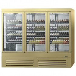 고급형 와인쇼케이스 여닫이 3도어 골드스텐