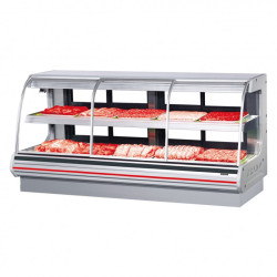 고급형 정육 2단 대면 슬라이딩도어 직냉식