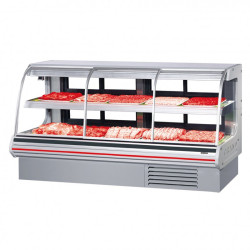 고급형 정육 2단 대면 슬라이딩도어 직냉식 내치형